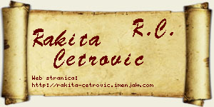 Rakita Četrović vizit kartica